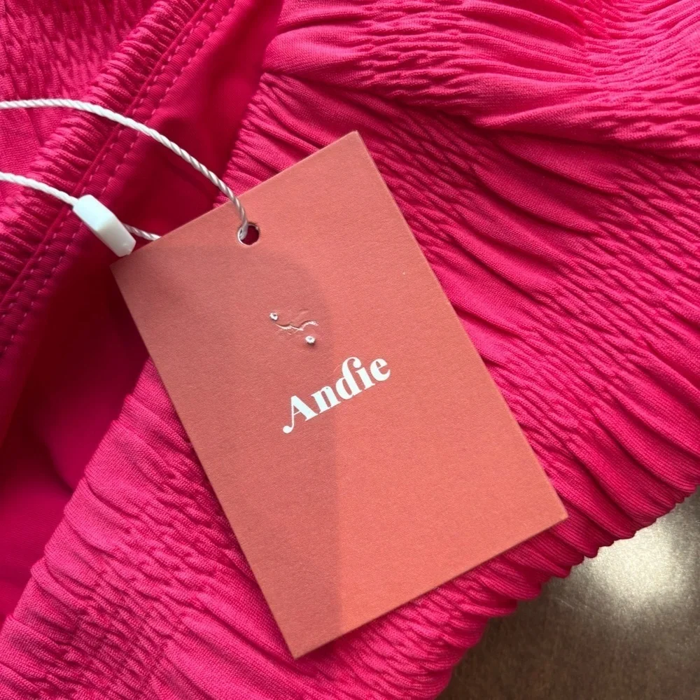 NWT Andie The Maui Bikini Top & The High Rise Bikini Bottom, Size L